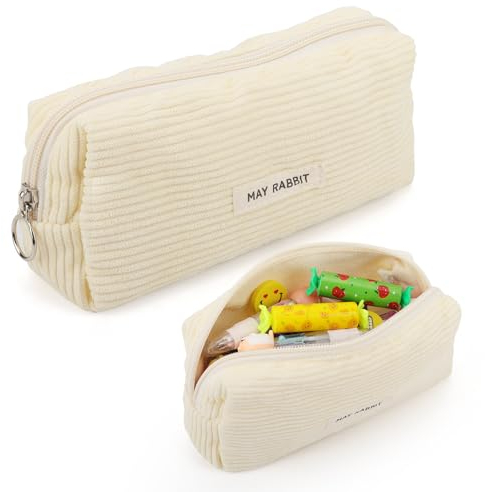 Bomtop Cord-Stoff Federmäppchen, Etui Stifte Stylisches, Schreibwaren Organizer Tasche, Tragbares Federmäppchen, Ideal für Schule Büro