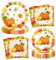 Decorazioni Autunnali per Il Ringraziamento - Set di Stoviglie per 10 Ospiti, Piatti e Tovaglioli di Carta a Forma di Zucca e Foglia d'Acero