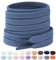 Stepace 2 Pares Cordones Planos de 100% algodón 8 mm de Ancho Cordones para Zapatillas y Zapatos Deportivas Cordones de Deportivo Reemplazo Azul grisáceo 120