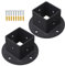 Post Base, Square Post Flange Base, Fdeck Post Base, Loor Flange Mounting Bracket, 2X Square Wall Mount Bracket Heavy Duty Post For Deck Railing Mailboxes For 2 X2 Inch Post Inside Diameter