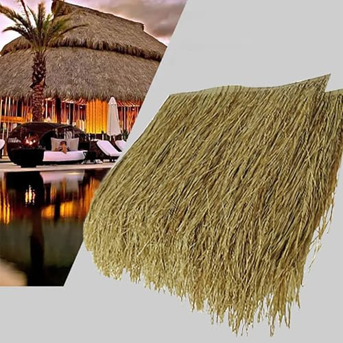 GQZJY Techo de Paja Estilo Mexicano Paja de Palma Artificial choza Tiki Bar, césped escondite de Patos para Patio decoración de Fiesta(Size:5 Pieces)