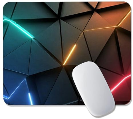 Mouse Mat - Office Mouse Pad 26x21cm Mousepad with Anti-slip Rubber Base & Stitched Edges Improves Speed and Accuracy for Home/Office(Style-A)