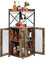 Moderner Eck-Barschrank mit Netztüren, Weinschrank mit Glashaltern, rutschfestes Display-Rack, verstellbares Regal und Anti-Kipp-Geräte, ideal für Küche, Wohnzimmer, Esszimmer, Hausbar oder