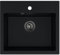 SINK Quality Lavello Cucina 1 Vasca Negro 56 x 51 cm - Sifone in grafite e impregnazione inclusi - Lavandino in Granito Cucina al mobile 60 cm
