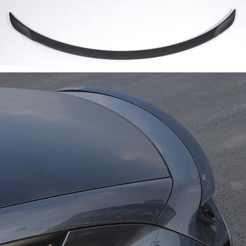 TOPABYTE Spoiler für Tesla Model Y Juniper 2025 2026 (Glänzend Carbon) | Heckspoilerlippe Heckspoiler Flügellippe ABS Performance Rear Spoiler Wings Tail Rear Trunk Lip für Tesla Y Juniper Zubehör