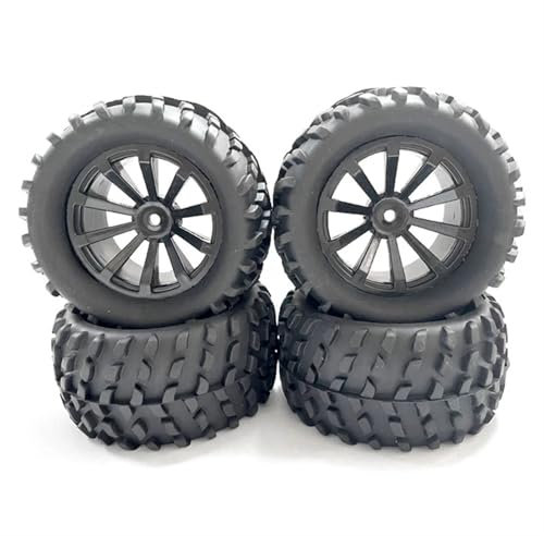 JVRWSC Rc Pneumatici Set Compatibile con MJX H16 16207 16208 162010 per HBX 16889 SG1601 per SCY 16101 1/16 RC Car Parts 4 Pezzi Pneumatico Ruota in Gomma 82 Mm 12 Mm Esagonale