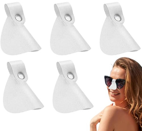 Protège-Nez pour Lunettes, 5 Pièces Protection UV pour Extérieur Anti-UV, Masque De Protection Solaire Respirant Confortable pour Randonnée, Escalade & Cyclisme