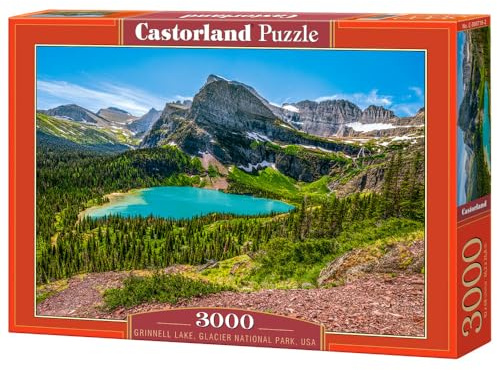 CASTORLAND 3000 Piece Jigsaw Puzzles, Grinnell Lake, Glacier National Park, USA, Majestic Landscape, Adult Puzzle, C-300716-2