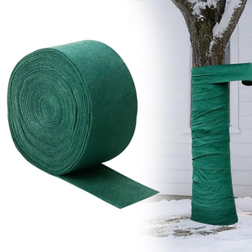 tronisky Baum Winterschutz Wickelstreifen, 20M x 12CM Winterfeste Pflanzenschutzhülle, Baumschutzfolie für Frostschutz und Feuchtigkeit, Baumschutzbandage Für Warmhalten und Befeuchten (1 Rollen)