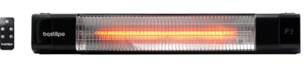 Bastilipo - Einbau-Heizstrahler für den Außenbereich, Modell Prometeo E-1500, 1500 W Leistung, Fernbedienung, weitgehende Infrarotwiderstände.