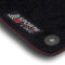 Bär-AfC Auto Fußmatten Sport Line passend für VW Golf 4 / 1J 1997-2003 BEF rund, Autoteppiche Nadelvlies Schwarz, Bandeinfassung mit Roter Ziernaht, Stick Rot & Grau, Set 4-teilig, VW04159
