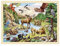 goki 57409 - Einlegepuzzle Nordamerikanische Wildnis aus Holz, Holzpuzzle mit Tiermotiv, Lernspielzeug und Kinderpuzzle, fördert Fantasie und Motorik der Kinder, 40cm x 30cm, 96er Set, ab 3 Jahre