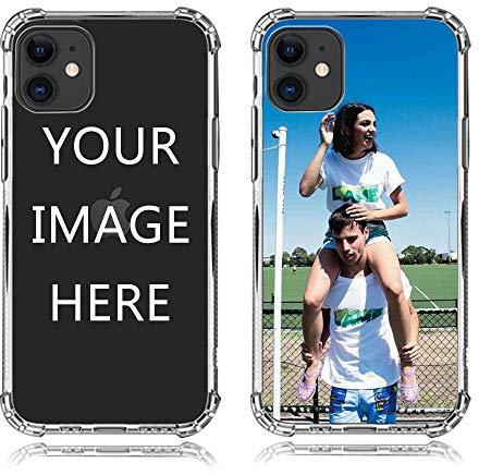 Personalised Photo Phone case for iPhone 11 6.1 in Custom Soft TPU Clear Shock Absorbing Cover for iPhone 11 6.1 - Design Your Own iPhone Case with Image,Text and Business Logo