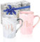 CEWROM Juegos de Tazas Grandes, Tazas de café Mr and Mrs, Regalos de Boda para los Novios, Juego de Tazas de Café para Parejas, Tazas de Café de Cerámica de 400ml,para San Valentín,Aniversario