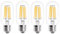 Jiotouhu T45 LED Glühbirne E27 Edison Lampe ersetzt 60 Watt, 6W, 600 Lumen, 2700K warmweiß, LED Kerzen Filament Fadenlampe, 220V AC, für Hängelampe Wandleuchte Pendelleuchte 4er Pack