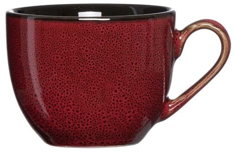 Ritzenhoff & Breker Gambia Espressotasse, 90 ml, Moderne Mokkatasse mit Farbverläufen, Skandinavisches Design mit Reaktivglasur, Steinzeug, Rot