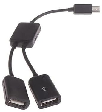 Mr. Gadget's Solutions Adaptador de cable OTG de carga micro USB de 2 puertos para teléfono Android Tablet