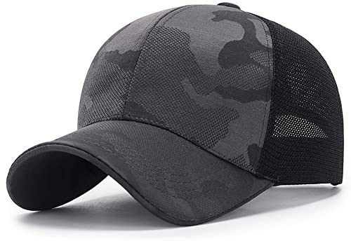 Baseball Cap Herren Damen Snapback Basecap Mesh Atmungsaktiv Tarnung Trucker Cap Sommer Sonnenhut UV Schutz Baseballkappe Draussen Sport Schirmmütze Einstellbar Mütze für Camping Freizeit Radfahren