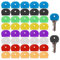 40 teclas, teclados de plástico, teclados de colores, kit de etiquetado, teclados de identificación (8 colores)