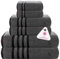 Casa Copenhagen Zero Twist, 6-teiliges Handtuchset aus 100% Baumwolle- Kieferngrau, 600 g/m², 2Bade, 2Hand und 2Waschlappen aus ägyptischer Baumwolle, ultraweiche Luxushandtücher für Badezimmer