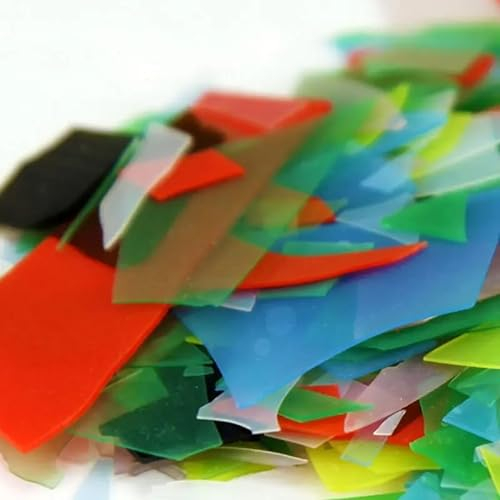 MUCOFEI 5bags Fused Glass Confetti COE 90 for Microwave Kiln Fusing Glass Supplies