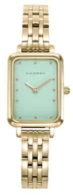 Viceroy Reloj Mujer Dorado Rectangular Esfera Verde 401220-67