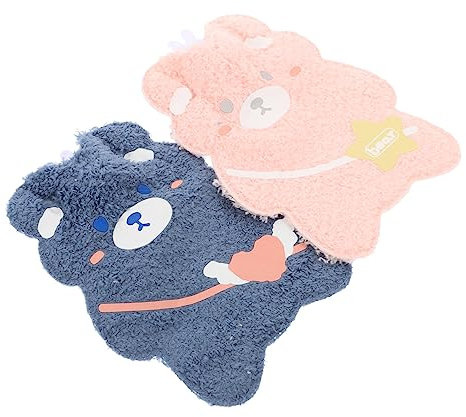 minkissy 8 Pièces Chauffe-mains Bouillotte Fille Poche à Eau Chaude Résistante L'hiver Plus Chaud D'injection D'eau Bouillotte En Peluche Paquet De Soins Étudiant Abs Simple