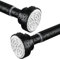 Shower Curtain Rod, Stainless Steel Extendable Shower Curtain Pole Tension Rods for Curtain No Drilling Shower Curtain Rail Net Curtain Poles for Bathroom Window Kitchen Wardrobe 115-185cm,Black
