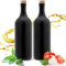 Essig & Öl Steinzeug - Flasche mit Ausgießer, 2er Geschenkeset für Feinschmecker Handgefertigt und Einzigartig im Design Made in Germany Authentisch chic und zeitlos (2x 750ml, schwarz)