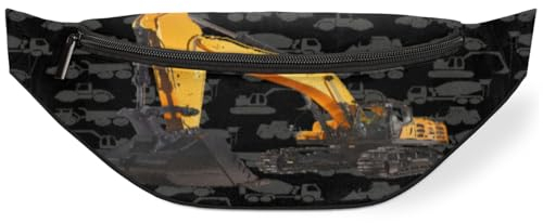 Project Bauchtasche für Auto, Bagger, Bauchtasche, Bauchtasche für Herren, Damen, Kinder, Mädchen, Jungen, Bauchtasche, Sport, Wandern, Laufen, Geldbörse, Gürteltasche, farbe, M, Taschen-Organizer