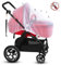 KIKISML Universal Insektenschutz für Kinderwagen, Moskitonetz Kinderwagen mit Gummizug, Kinderwagen Insektenschutz, Mückennetz für Buggy Reisebett (Weiß)