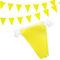 15 m/49 Fuß gelbe Wimpelkette, 42 Stück Stoff-Dreiecksbanner für Innen- und Außendekorationen für Geburtstage, Babypartys, Hochzeiten, Gärten und Partys