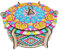 Klassische Mandala Diamond Painting Schmuckkästchen Aufbewahrungsbox DIY Diamant Malerei Schmuckaufbewahrung Holz Organizer Box Geschenke (T)