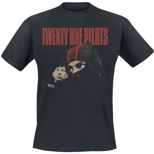Twenty One Pilots Two Heads Männer T-Shirt schwarz L 100% Baumwolle Band-Merch, Bands