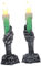 Housoutil 2st Halloween-lichter Halloween-kerzenlicht Skelett-kerzenlampe Elektrisch Led-kerzen Batterie Kerzen Halloween Dekorativ Led Stumpenkerzen Elektrische Kerzen Plastik