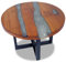 Hommdiy Teak Massivholz Couchtisch Harz Beistelltisch Wohnzimmertisch Mehrfarbig,60 x 40 cm