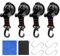 Criveple 4 Piezas Ventosas Furgoneta Camper, Anclaje de Ventosas, Ventosas con Gancho, Gancho Ventosa Toldo para Coche,Camping, Toldos Laterales (con 4 Gancho de S)