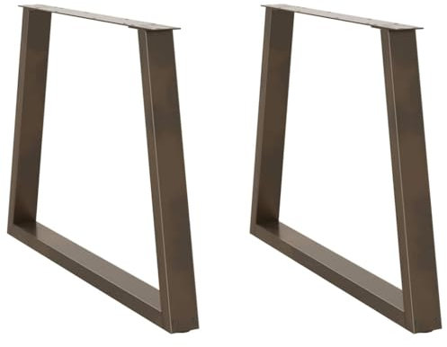 vidaXL Pieds de Table à Manger Forme de U 2 pcs 90x(72-73,3) cm Acier, Pied de Table, Pied Noir de Table à Manger, Pied de Table sur Pied
