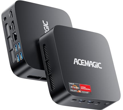 ACEMAGICIAN K1 Mini PC, AMD Ryzen 5 7430U (6C/12T, up to 4.3Ghz),32GB DDR4 512GB M.2 SSD Mini Computer mit Windows 11 Pro | WiFi 6 | BT 5.2 | 4K Triple Display | Type-C
