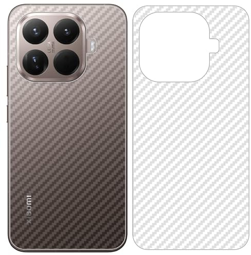 GIOPUEY Rückseite Folie Kompatibel mit Xiaomi 15T Pro, [4 Stück] 0.1mm Ultradünn Carbon Muster Rückseite Folie, Kratzfest Anti Fingerabdruck rutschfest