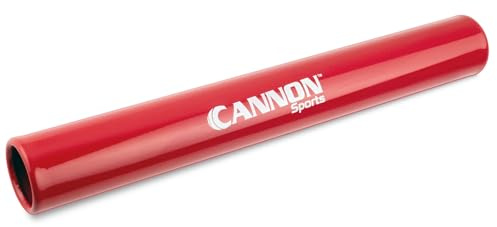 Cannon Sports Aluminum Track Relay Baton for Running, Training & Track and Field Gifts (Red)