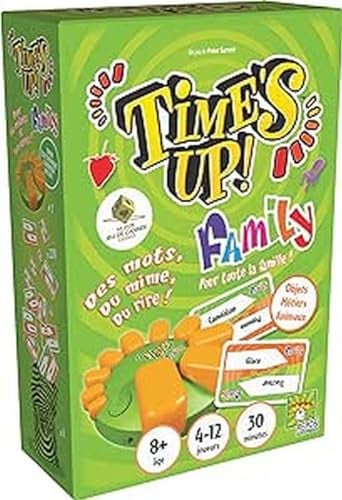 Time’S UP! Family - Version Verte avec Timer - Jeu de Société d’Ambiance pour Adultes & Enfants dès 8 Ans - 4 à 12 Joueurs - 30 Min - Jeu de Cartes Drôle - en Français - Repos Production