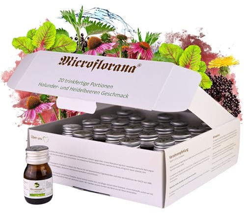 Microflorana-F Direct 10 /Lactobakterien/Bifidobakterien/Fermentiert/Darmsanierung/Darmflora/Natürliche Milchsäure/Lebendige Bakterien/Beeren Geschmack