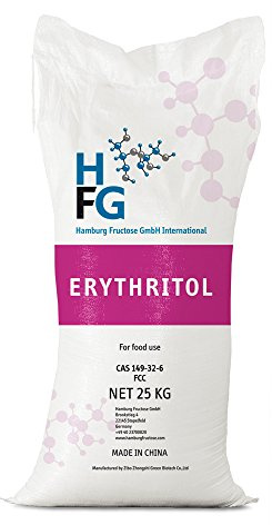 No Sugar Sugar Erythrit ohne Kalorien 0,4kg, 1kg, 4,5kg, 25kg, natürliches Erythritol Kalorienfrei, verwendbar als kalorienfreier Zuckerersatz, bekannt aus Supermarkt und Drogerie (25 kg)
