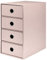 Rössler SOHO 4er Schubladenbox aus Papier | Büro Organizer Schreibtisch | Schubladen Organizer Büro Zubehör & Bürobedarf | Schreibtisch Organizer Box | 18 x 25 x 32 cm | 1 Stück | Farbe: Powder