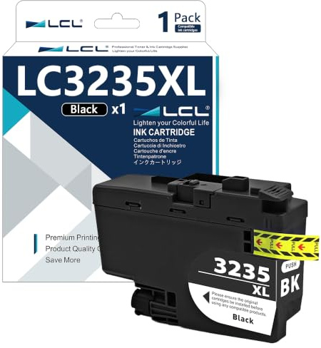 LCL LC3235XL Tintenpatrone für LC-3235 LC3235 XL LC-3235XLBK Schwarz | LC3235XLBK Ersatz für Brother DPC-J1100DW MFC-J1300DW (1Stück Schwarz)