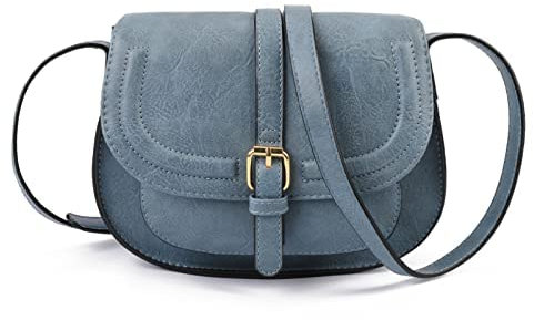 AFKOMST Umhängetasche Damen Klein, Frauen PU Leder Schultertaschen, Handtasche Damen, mit Verstellbar Abnehmbar Schultergurt