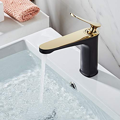 YHSGY Waschtischarmaturen Alle Kupfer Waschbecken Wasserhahn Goldenen Badezimmerschrank Bad Unter Aufsatz Waschbecken Wasserhahn