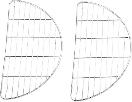 Kleines halbrundes Kühlgitter 2er Pack - 20,1 x 10,4 cm - Edelstahl
