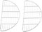Kleines halbrundes Kühlgitter 2er Pack - 20,1 x 10,4 cm - Edelstahl